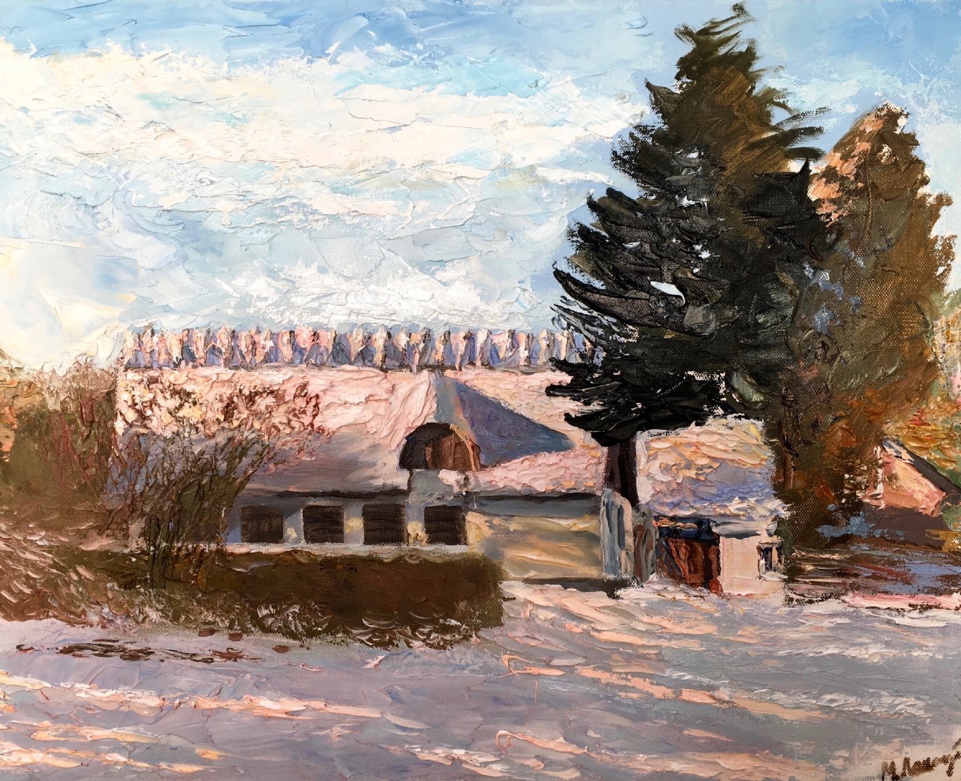 Sne i Hørsholm | Maleri