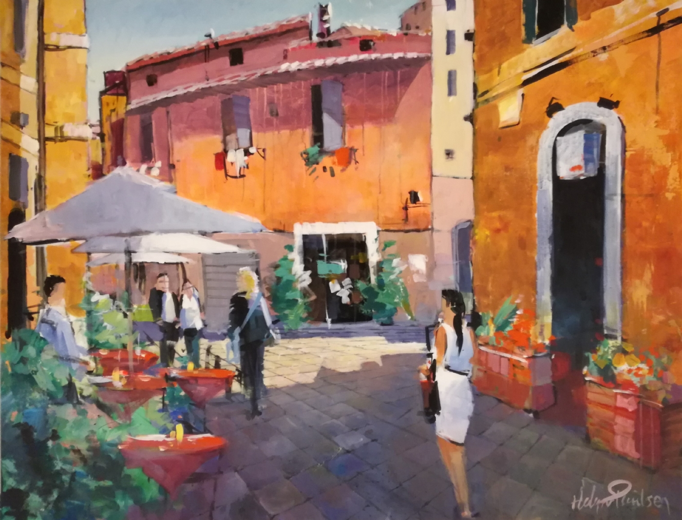 Trastévere, Rom Tid til Cappuccino | Maleri