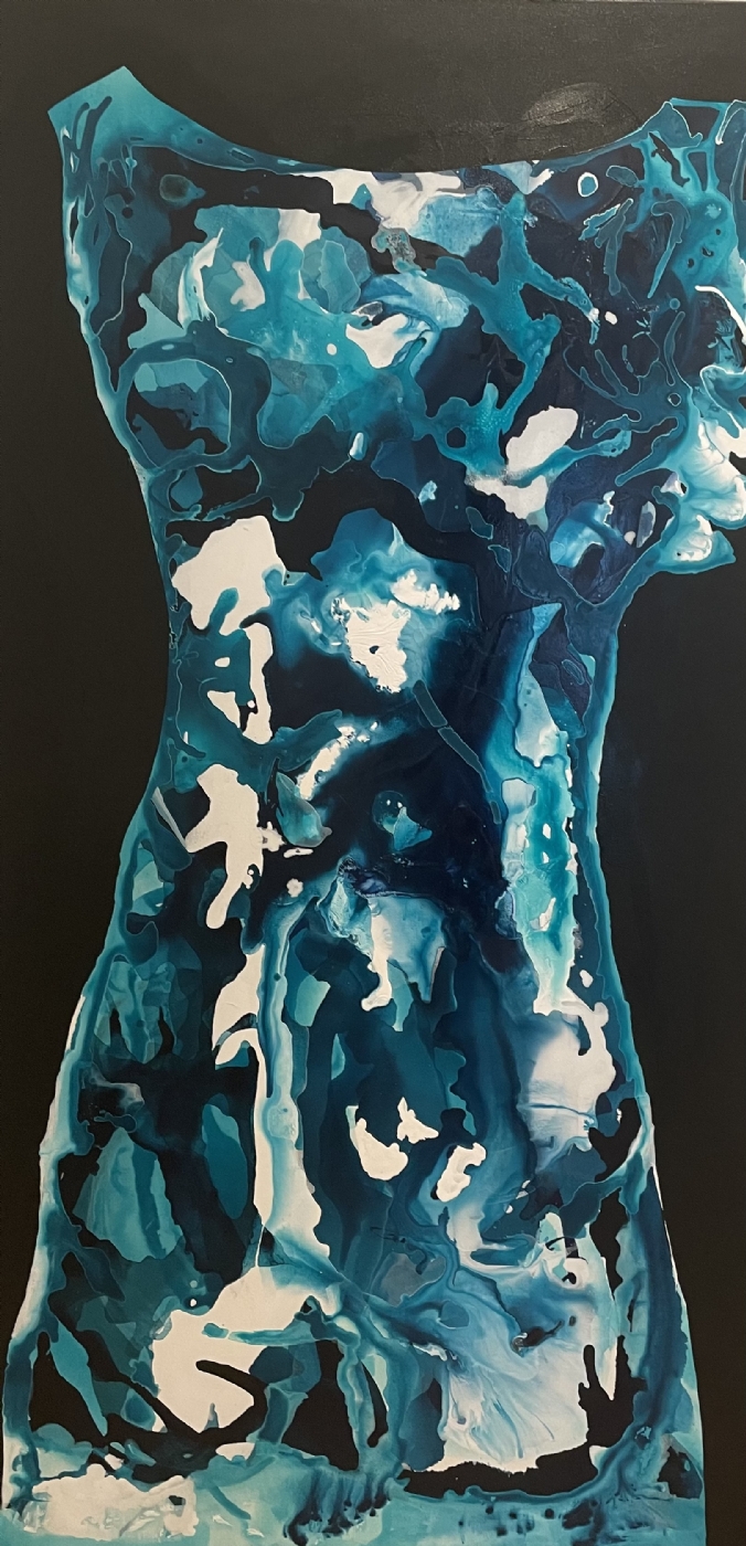 Coral Dress Blue | Maleri