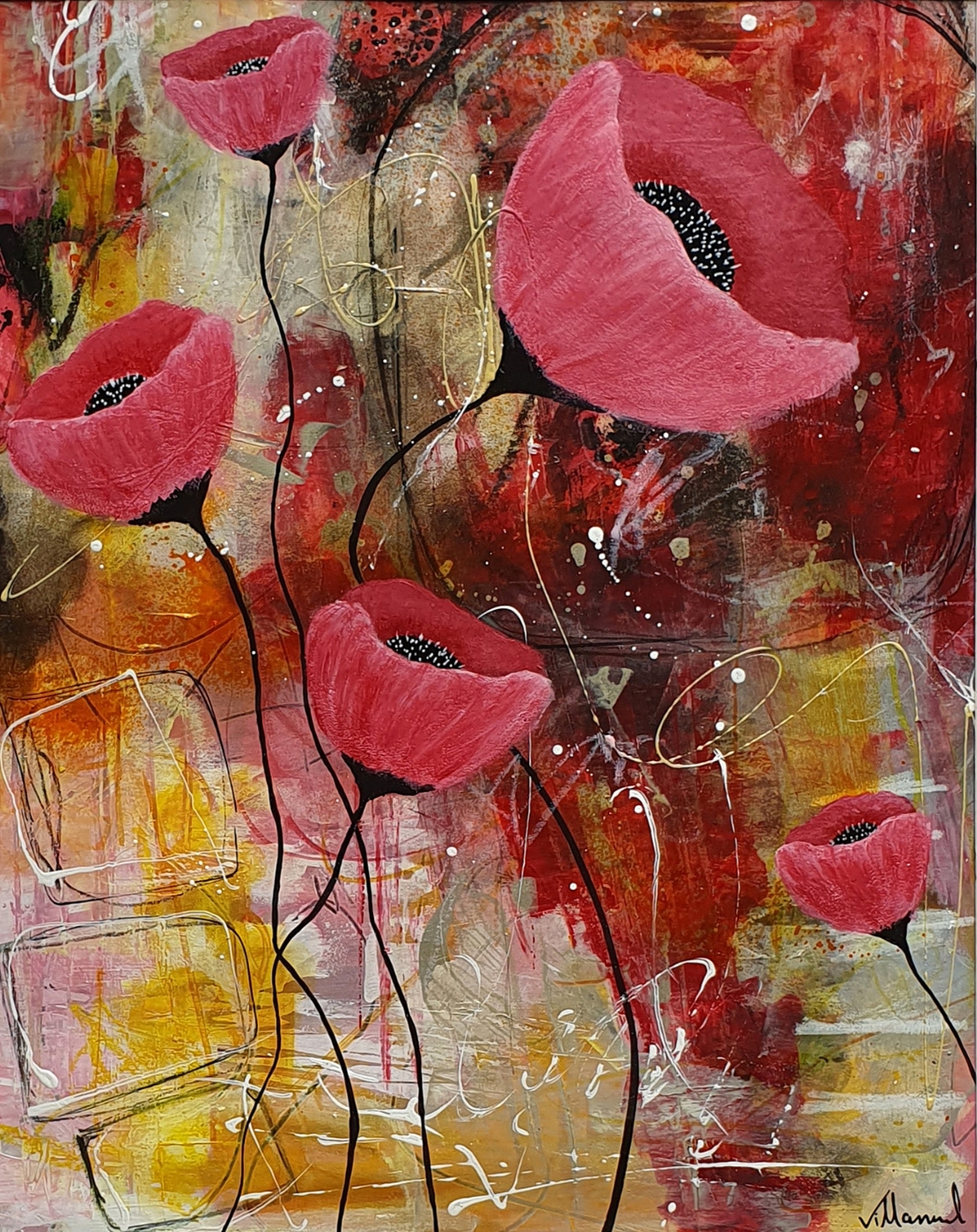 Abstract Flowers | Tegning