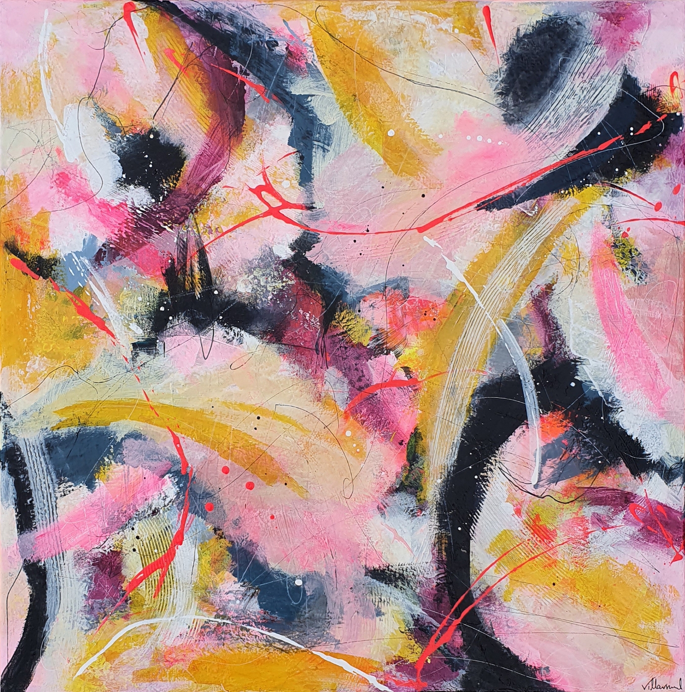 Pink abstraction | Maleri