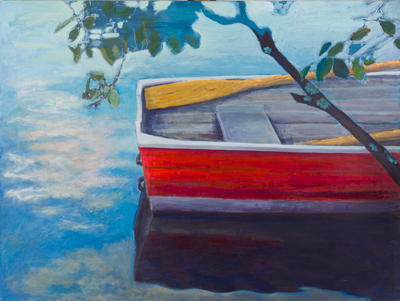 Den røde båd | Maleri