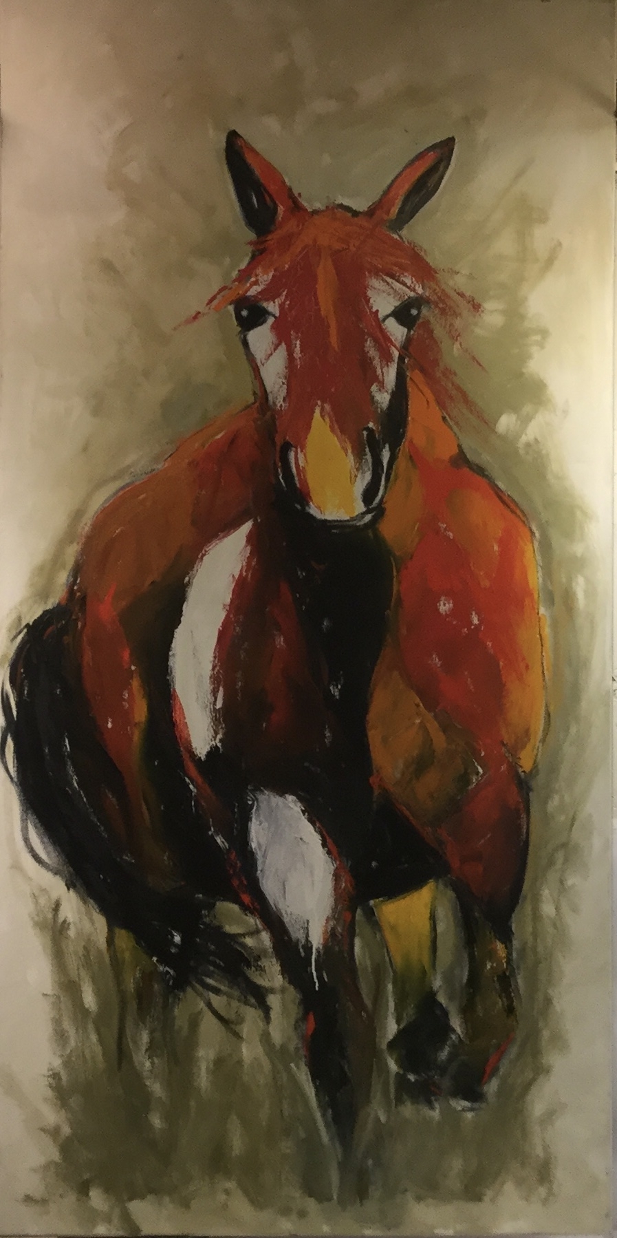 Rød hest | Maleri