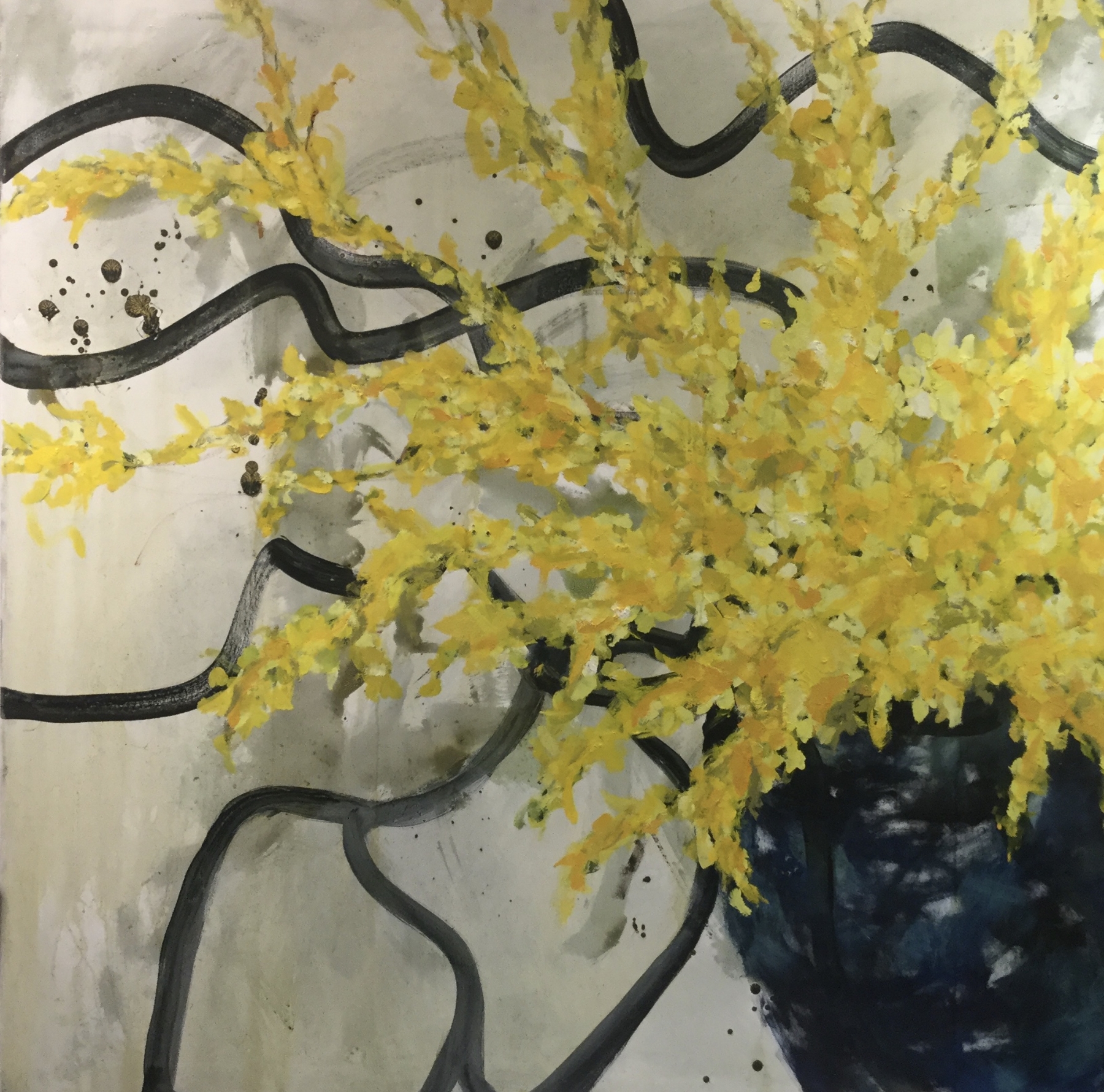 Gul blomst | Maleri
