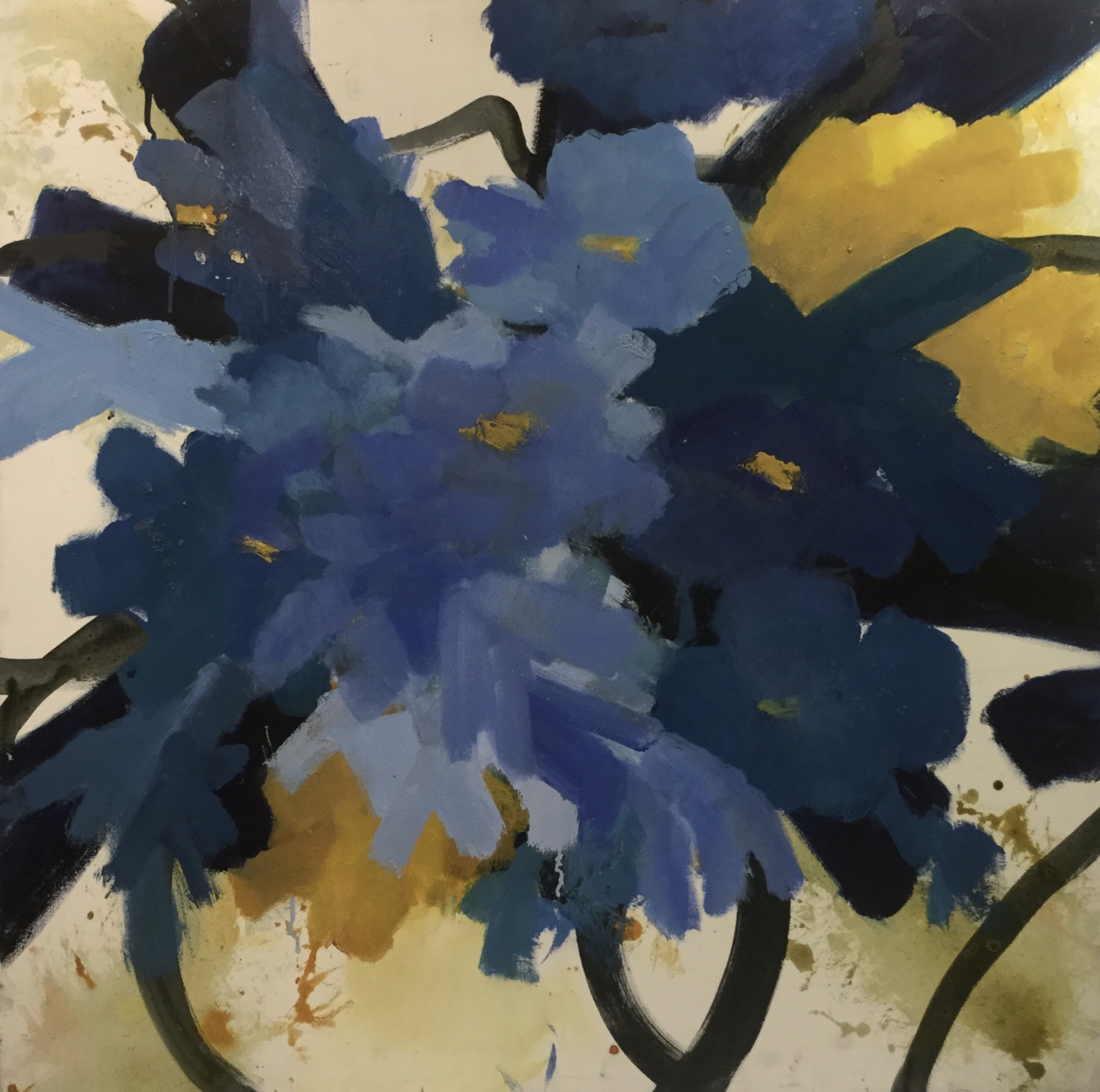 Blå blomst | Maleri
