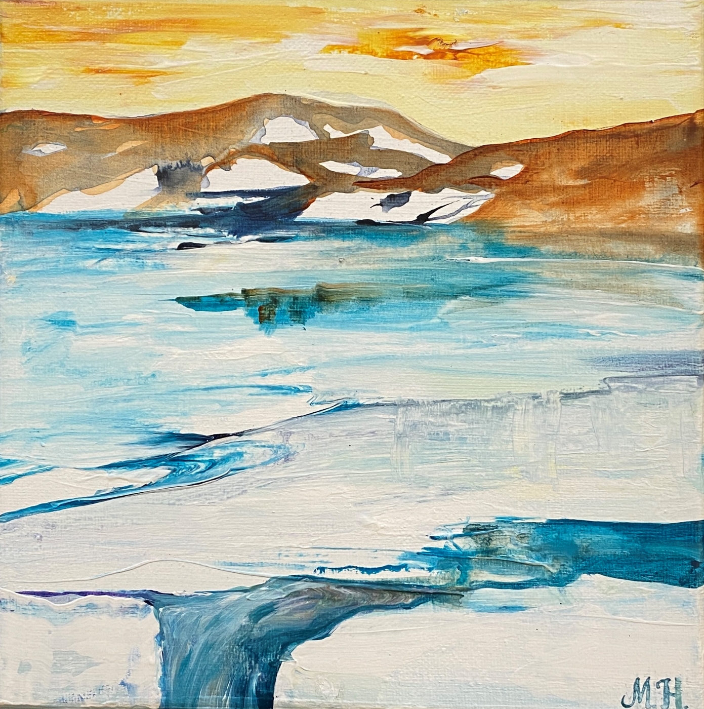 Smeltende indlandsis - Grønland | Maleri