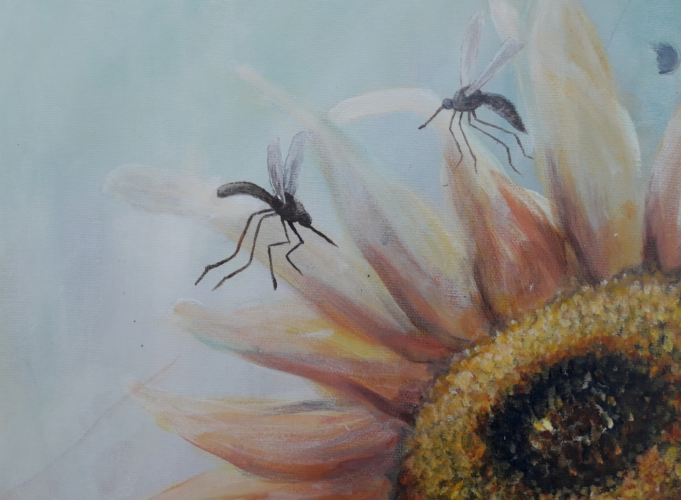 Sunflower and insect no. 2 | Maleri | Detail 2