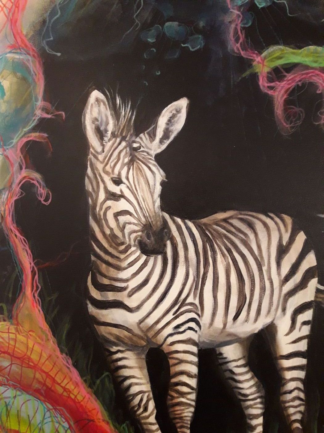 Fantasy Zebra | Maleri | Detail 2