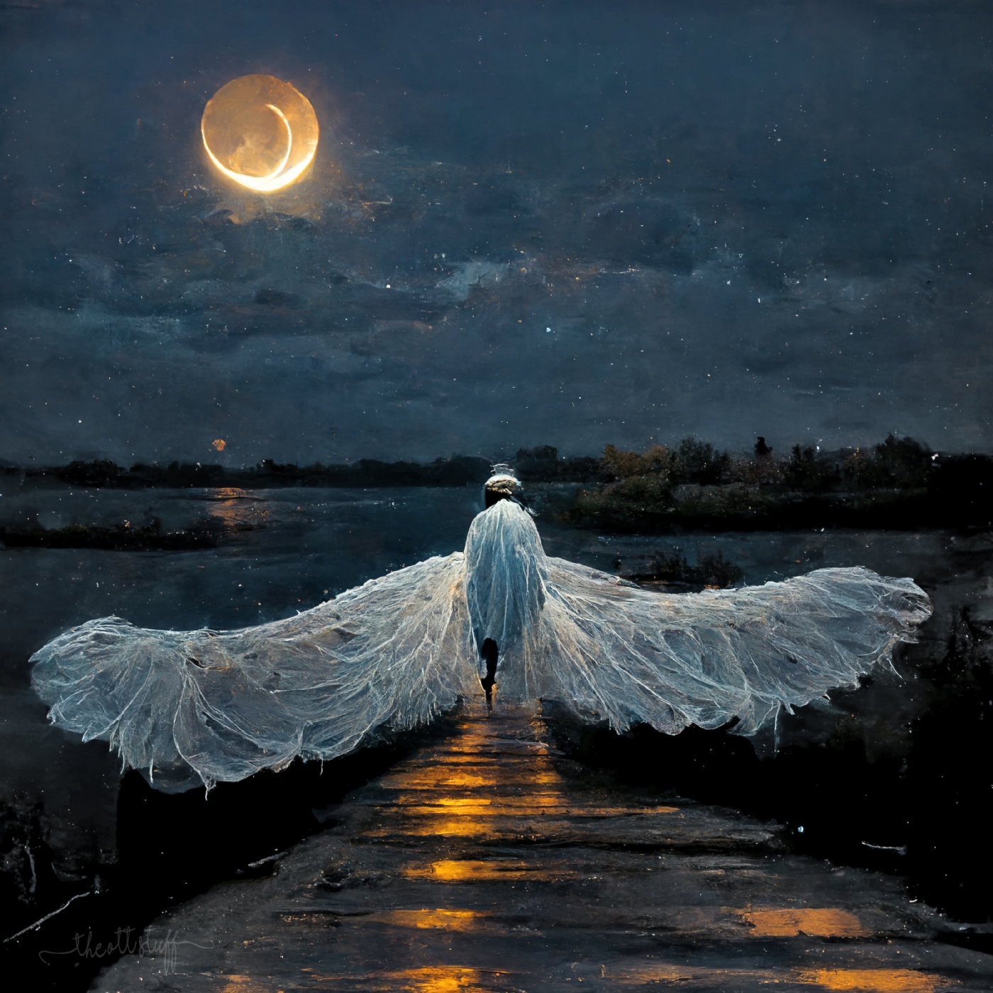 Let your wings bath in the light from the blue moon | Kunst