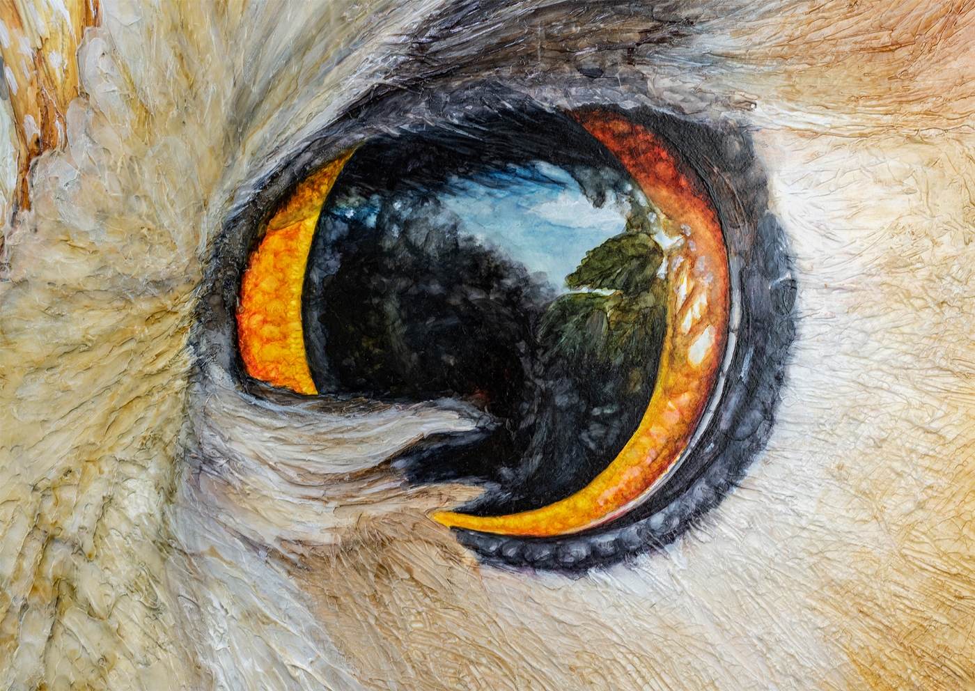 Skovhornugle | Maleri | Detail 2